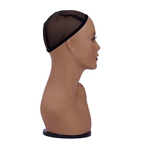 L7 Mannequin Womens 18 סגנון חיים סגנון פלסטיק ראש מודל ראש לתצוגה כובעי פאות משקפי שמש PD3R-24