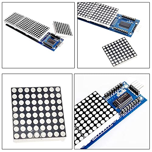 Almocn 3PCs Max7219 Dot Matrix מודול 32x8 4 ב 1 מודולי תצוגה LED כונן עם חוטי 5pin עבור Arduino Raspberry Pi,