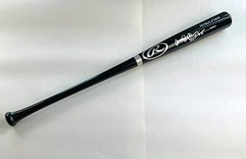 Ryne Sandberg Chicago Cubs חתום על חתימה עם חתימה שחורה עטלף בייסבול עם JSA COA