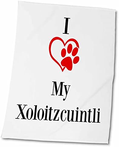 3drose Brooklynmeme chamings get - אני אוהב את ה- xoloitzcuintli שלי - מגבות