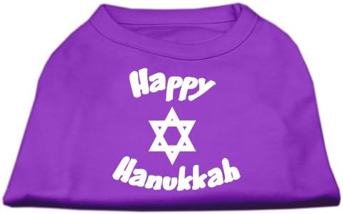 Hanukkah Scrprint Scrprint חולצת כלבים סגולה SM