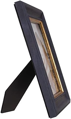 Malden International עיצובים 4x6 כחול כהה עם מסגרת תמונה פנימית זהב זהב