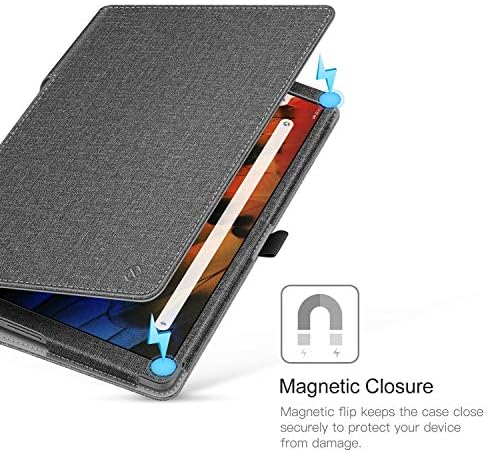 מארז פינטי לכרטיסייה חכמה של Lenovo Yoga, עור פרמיום טבעי דק סקה מתקן Folio Smart Stand כיסוי הגנה