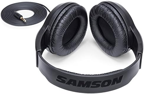 Samson SR350 מעל אוזניות סטריאו אוזניים, שחור