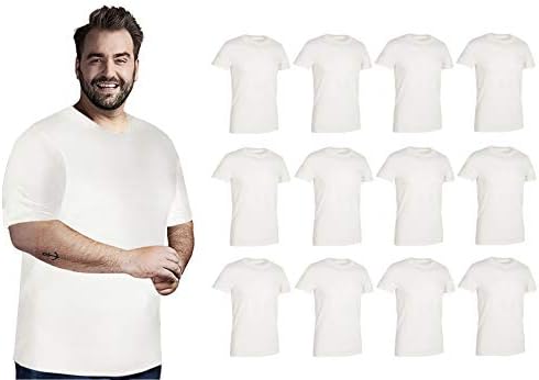 מיליארדס 12 חבילות פלוס גברים בגודל גברים חולצת טריקו כותנה