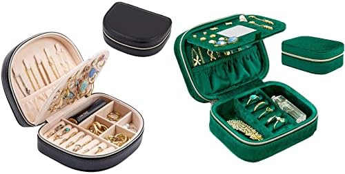 פרוקאז גודל נסיעות צורב קופסאות תכשיטים עם קופסת תכשיטים קטיפה