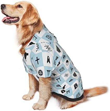 קפוצ'ון גדול כלב Baphomet-Symbol-Friar-Hanukka Sweater Shaper Shaper עם כובע תלבושת חתולים רכה מעיל