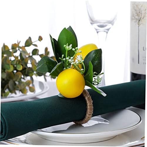נוליטוי 6 יח 'כפתורי מפית לימון תפאורה לחתונה שולחן חתונה שולחן עיצוב שולחן אוכל תפאורה פו פו לימון מפית מפית