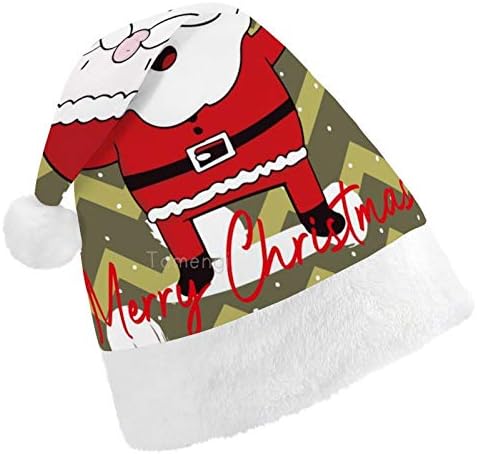 חג המולד סנטה כובע, שמח סנטה קלאוס חג המולד חג כובע למבוגרים, יוניסקס נוחות חג המולד כובעי לשנה חדשה חגיגי תלבושות