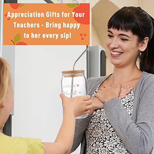 איקוני מורה הערכה מתנות שתיית זכוכית-מורה מתנות לנשים-תודה לך מתנות עבור המורה הטוב ביותר-15 עוז מורה יום הולדת