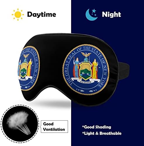 חותם נהדר של מסכת שינה של מדינת ניו יורק מכסה מסכת עיניים קלה משקל עם מסכת עיניים עם רצועה מתכווננת לגברים