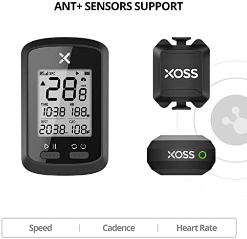 מחשב אופני XOSS G+ GPS עם כיסוי ובי צבע אקראי Å, נמלה Bluetooth+ מחשב אופניים, מדוב מד מהירות אופניים אלחוטי
