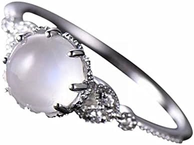 2023 חדש נשים של מונסטון יהלומים משובץ טבעת אופנתי טבעת אירוסין טבעת גבוהה ונמוך טבעת