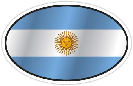 GT גרפיקה דגל ארגנטינה סגלגל - מדבקות ויניל מדבקות אטומות למים