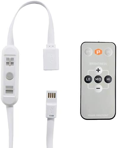 מתג USB של Luminoodle ו- Dimmer - נקבה לזכר במתג כבוי עם מרחוק אלחוטי - מתג הפעלה ל- DIY, תאורת