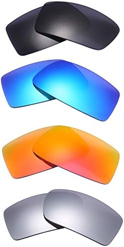 4 זוגות מקוטב החלפת עדשות עבור אוקלי גסקאן זכוכית משקפי שמש מסגרות