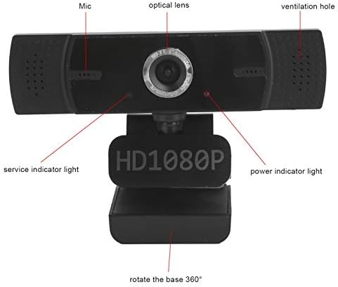 מצלמת אינטרנט של Pusokei, זווית רחבה של 90 מעלות 1080p מצלמת רשת HD, תקע ומשחק, ועידת מצלמות מחשב לומדת מצלמת