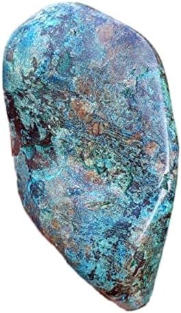 Shattuckite עם Chrysocolla גדול ומלוטש ריפוי טבעי גביש אבן חן אבן - 1 pc 12