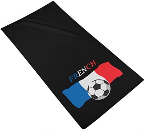 מגבת כביסה בכדורגל כדורגל צרפתית 28.7 X13.8 מטליות פנים סיבי סופר -סיבים סופגים מגבות מגבות