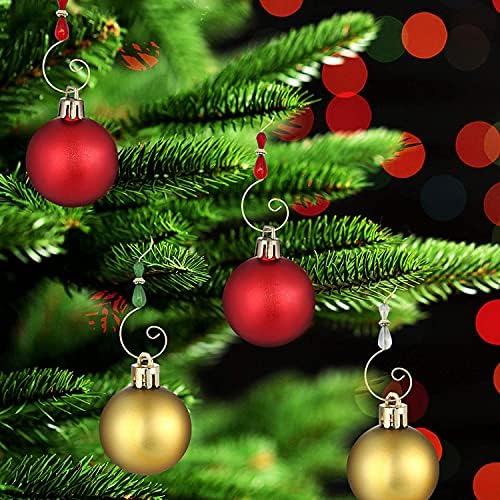 יוחנג קישוט לחג המולד וו חוט פלדה קישוט חוט וו וו תכשיטים אקריליים לקישוט עץ חג המולד קולב, עיצוב