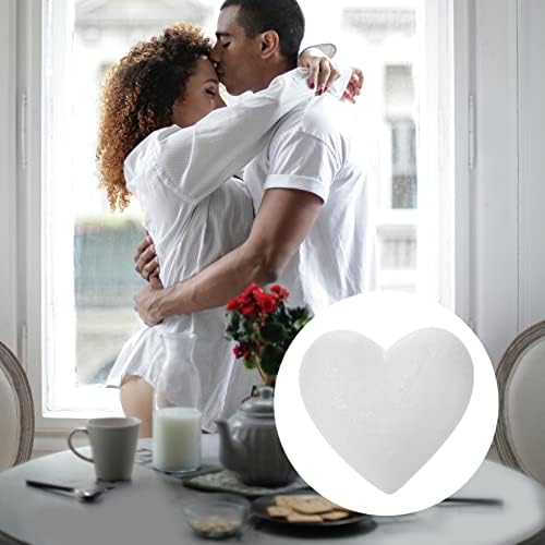 ארינגוגו מלאכת קצף קצף לבן לב 4 יחידות לבבות למלאכות, צורות לב קצף DIY, כדורי קצף קלקר לאמהות לחתונה יום מלאכה