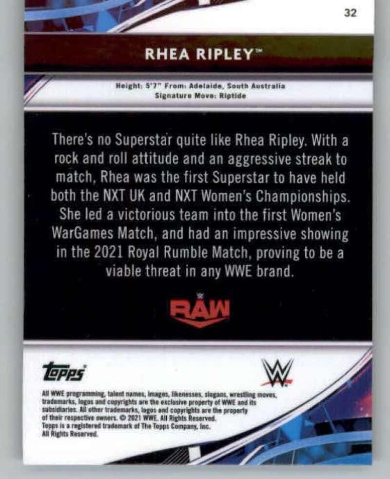 2021 Topps Finest WWE 32 כרטיס מסחר בהיאבקות ריפלי ריפלי