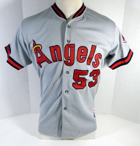 1989 המלאכים בקליפורניה מרסל לחמאן 53 משחק השתמש בג'רזי אפור ASG P RM 44 1 - משחק משומש גופיות MLB