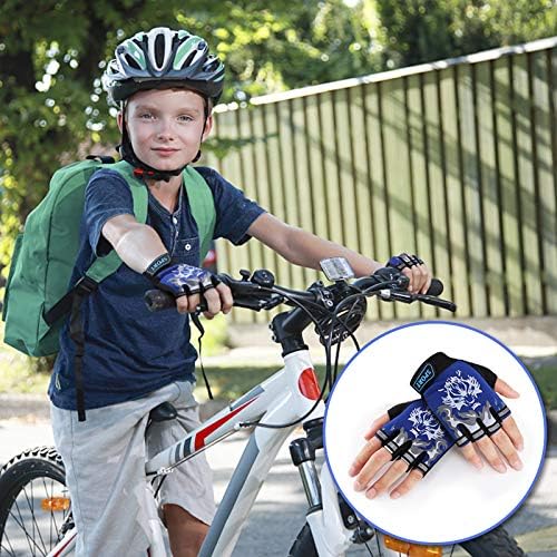 Accmor Kids Figing כפפות, כפפות ספורט לילדים, כפפות רכיבה על אופניים, כפפות אצבעות מלאות לילדים לדיג קמפינג