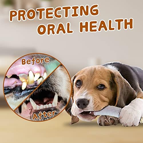 אקום כלב ללעוס צעצועי גור בקיעת שיניים, 3 חבילה 2-8 חודשים אינטראקטיבי כלב צעצועי טבעי גומי