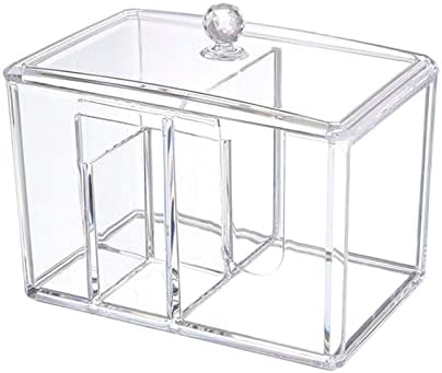 רפידות קופסאות AAOTE מחזיק מארגן קוסמטיקה שקופה קופסת אחסון רב -תוספות לשולחן העבודה לשולחן העבודה