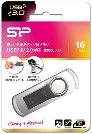 כוח סיליקון SP016GBUF3J80V1TJA זיכרון USB, 16GB USB 3.1 / USB 3.0, גוף סגסוגת אבץ, אטום למים,