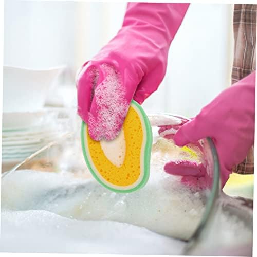 Upkoch 4 pcs קרצוף נגב פירות אמבטיה רצפות מטבח נוחות שטיפת כלים ניקוי מנות כרית קריקטורה מברשות לשימוש חוזר