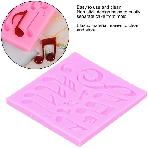 עובש סיליקון עוגה, DIY סיליקון מוסיקה מוסיקה צורות סמל לסבון מיוצר בעבודת יד לטיח ארומתרפיה לעובש