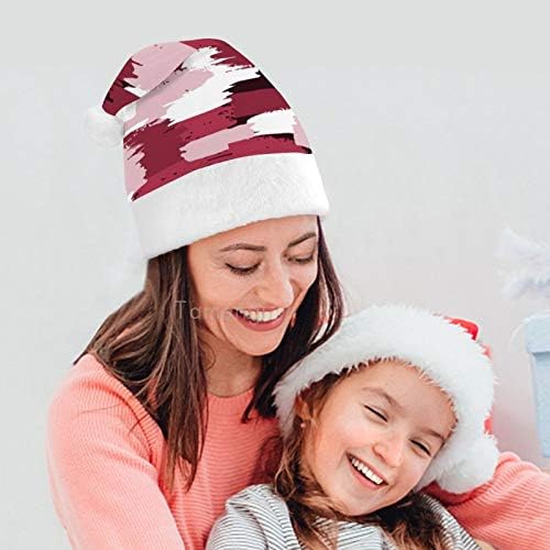 חג המולד סנטה כובע, מופשט דפוס חג המולד חג כובע למבוגרים, יוניסקס נוחות חג המולד כובעי לשנה חדשה חגיגי