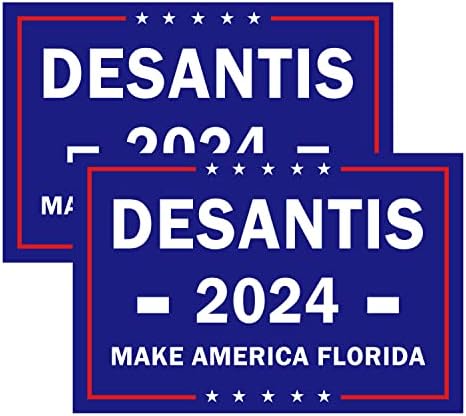 2 חבילות Desantis 2024 מדבקות פגוש 6x4 אינץ ', Desantis לנשיא בשנת 2024 הפוך מדבקות אמריקה בפלורידה
