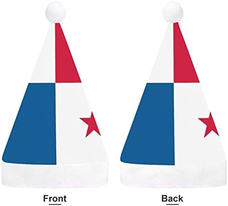 דגל של פנמה קטיפה חג המולד כובע שובב ונחמד סנטה כובעי עם קטיפה ברים ונוחות אוניית חג המולד קישוט