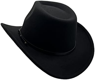 קלאסי מערבי קאובוי כובע בוקרת כובע יוניסקס גברים של & מגבר; נשים של רחב ברים הרגיש פדורה כובע שטוח