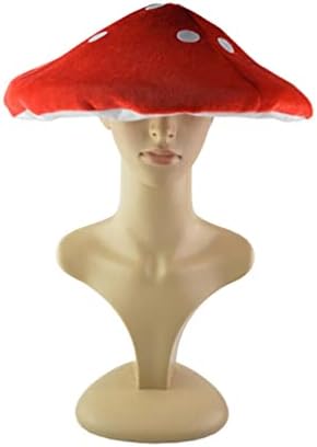 פטריות כובע אדום לבן הבחין פטריות קטיפה כומתה מצחיק חידוש כובע קוואי צמח קוספליי כובע לילדים