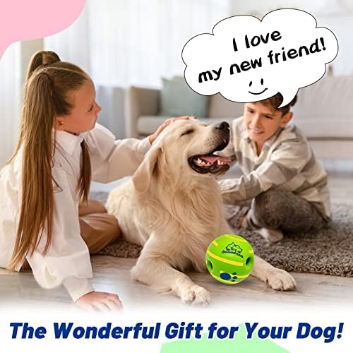 כדור כלבים לצחקק של צחקוק, כדור צעצועים אינטראקטיבי של כלבים, כדור צעצועים כלבים חריק, כדור