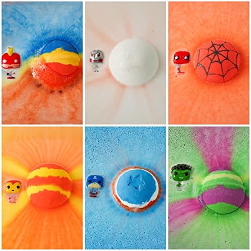 אמבטיה פצצות לילדים עם צעצועים בתוך,קצף אמבט פיזיז עם גיבור צעצוע הפתעות, בעבודת יד אמבטיה פצצות יום הולדת מתנה