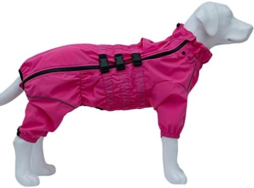 כלבים ז'קט אטום למים, ז'קט אטום למים קל כלב בטיחות רפלקטיבית מעיל גשם אטום לרוח אפוד כלבים אטום לרוח