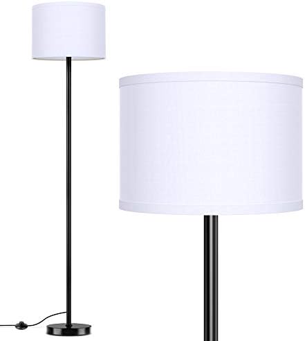 מנורת רצפה הובילה עיצוב פשוט, מנורת עמידה מודרנית עם צל, מנורה גבוהה לחדר שינה סלון חדר עבודה במשרד, אורות מוט