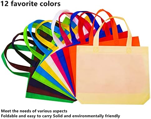 DZTIAN 72 חבילה 13 12 צבעים צבעים רב-צבעוניים לתיקי מתנה לתיקי מתנה אחד לצד אחד ריקים לא ארוגים שקיות פינוקים