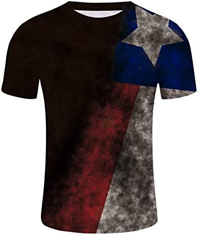 XXBR חולצות שרוול קצר לגברים, דגל אמריקאי הדפס טייז גרפי חולצות פטריוטיות אימון שרירים צמרת חדר
