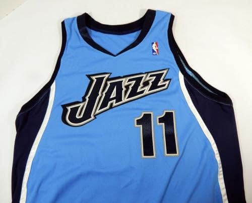 2009-10 יוטה ג'אז גורן סוטון 11 משחק הונפק ג'רזי כחול בהיר 50 DP37412 - משחק NBA בשימוש
