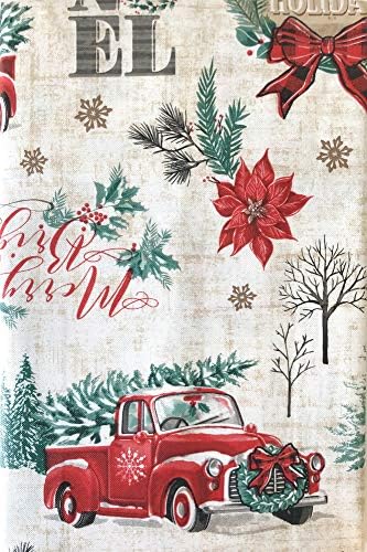 ארץ הפלאות בחורף, משאית אדומה לחג המולד עץ חג המולד ויניל שולחן