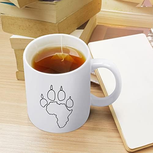 האריה כפת הדפסת הדפסת ספל קפה כוס קרמיקה תה כוס מצחיק מתנה עבור משרד בית נשים גברים 11 עוז