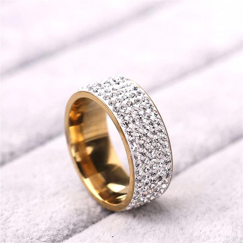 קולסו 8 ממ טבעת לנשים וגברים מלא פייב קריסטל אישית טבעת אישית טבעת חקוק טבעת-93821