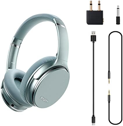 SRHYTHM NC35 אוזניות מבטלות רעש Bluetooth אלחוטית 5.3 צרור עם חבילה של 4 אוזניות החלפת כבל שמע 3.5 ממ/סוג