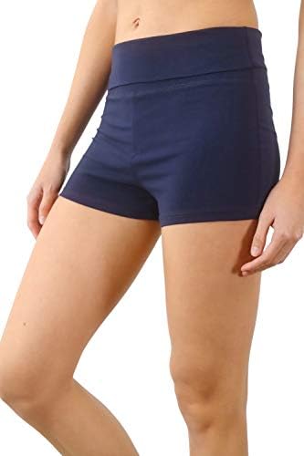 מראה טהור של קפל 3 חבילות נשים מעל המותניים המותניים פעילים מכנסי יוגה כותנה